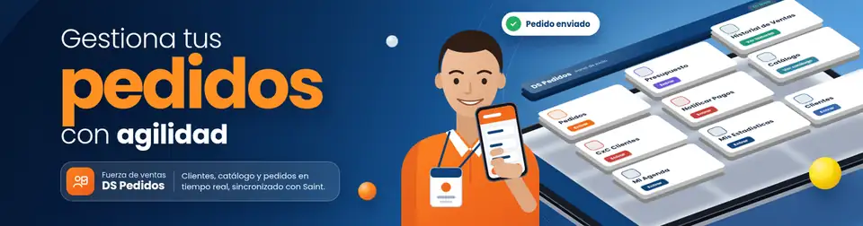 DS Pedidos: fuerza de ventas con clientes, catálogo y pedidos sincronizados con Saint